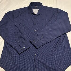 Van Heusen Navy Dotted Button Down Shirt